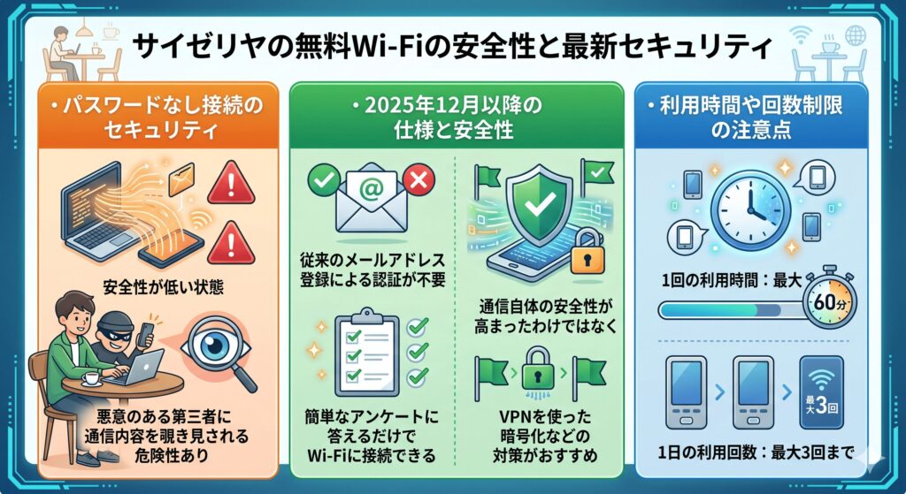 サイゼリヤ　Wi-Fi　安全性