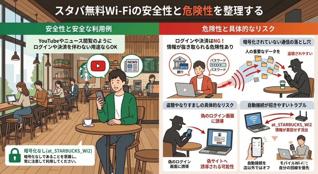 スタバ　Wi-Fi　危険性