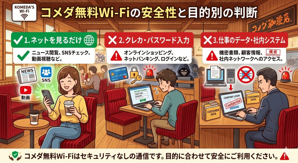 コメダ​　Wi-Fi　安全性