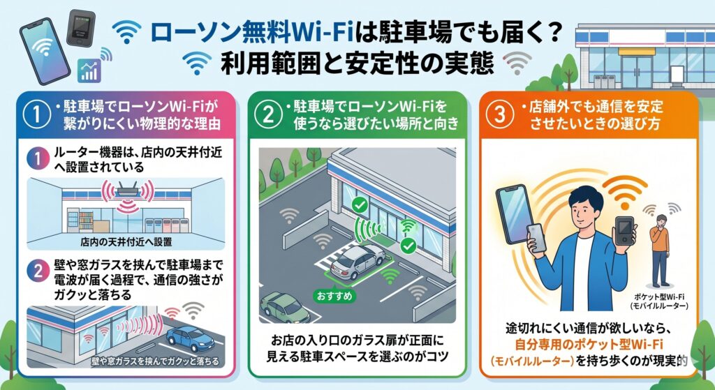 ローソン　Wi-Fi　駐車場