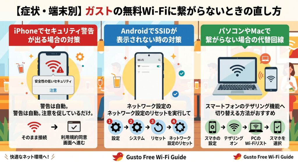 ガスト　Wi-Fi　繋がらない