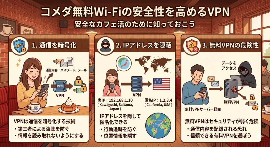 コメダ​　Wi-Fi　安全性