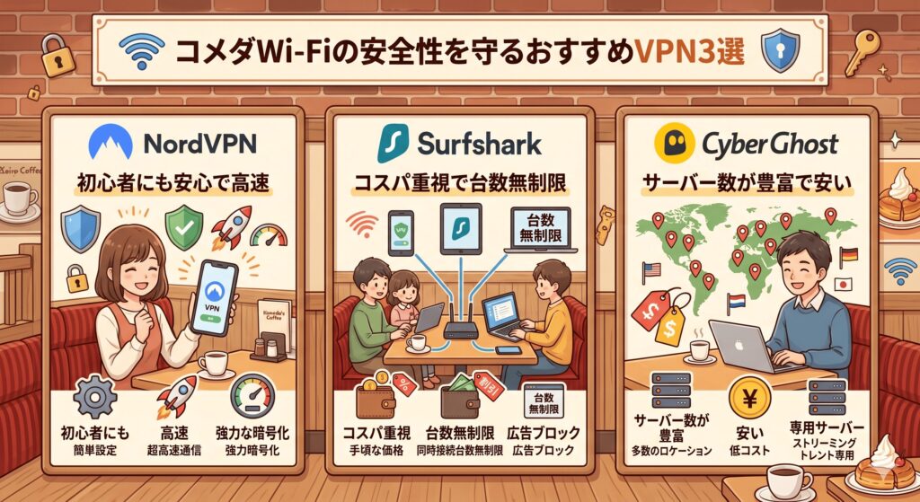 コメダ​　Wi-Fi　安全性