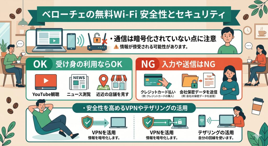 ベローチェ　Wi-Fi　安全性