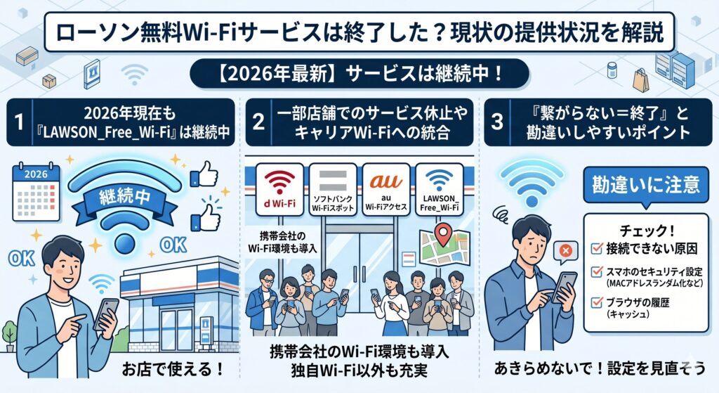 ローソン　Wi-Fi　終了