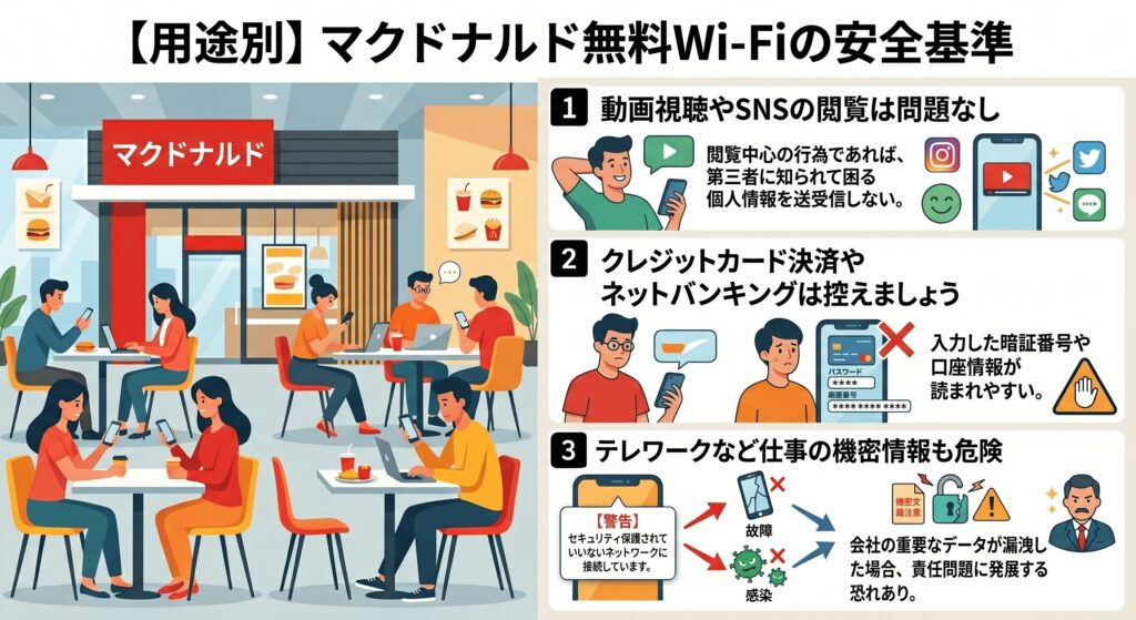 マクドナルド​　Wi-Fi　安全性