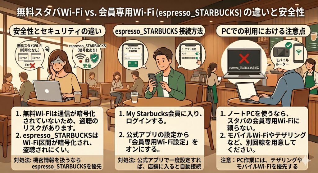 スタバ　Wi-Fi　安全性