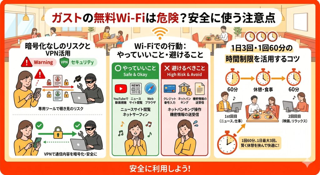 ガスト　Wi-Fi　危険