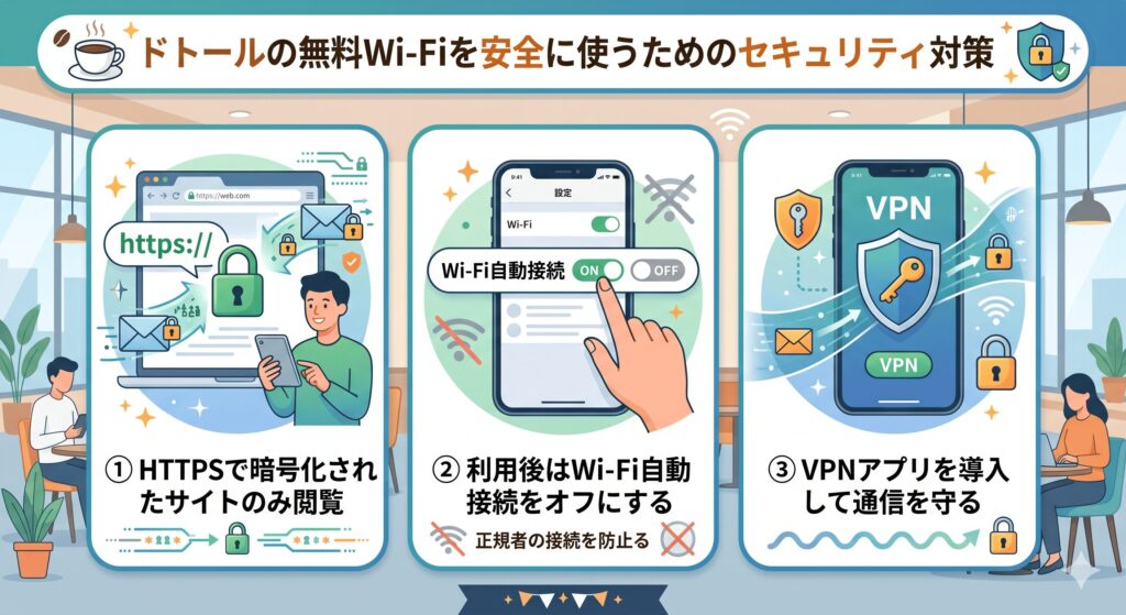 ドトール　Wi-Fi　セキュリティ