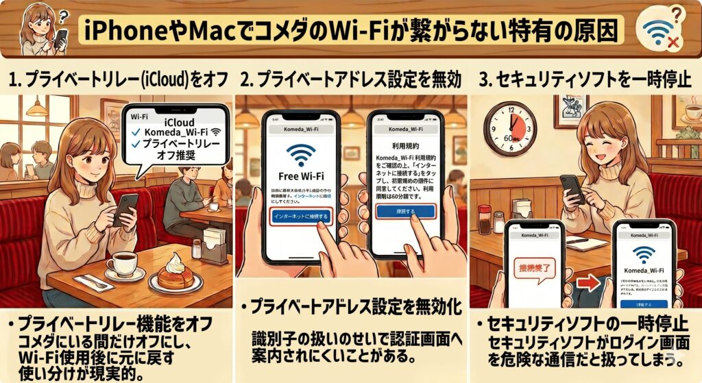 コメダ　Wi-Fi　繋がらない