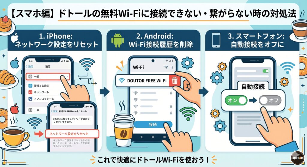 ドトール　Wi-Fi　接続できない