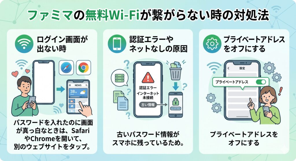 ファミマ　Wi-Fi　繋がらない