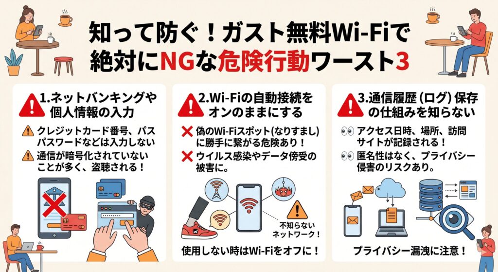 ガスト　Wi-Fi　危険
