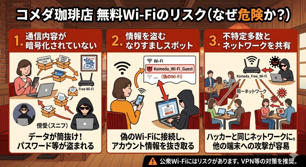 コメダ​　Wi-Fi　安全性