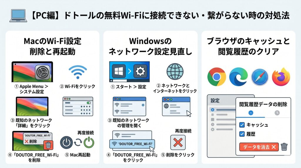 ドトール　Wi-Fi　接続できない