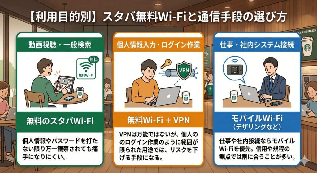 スタバ　Wi-Fi　安全
