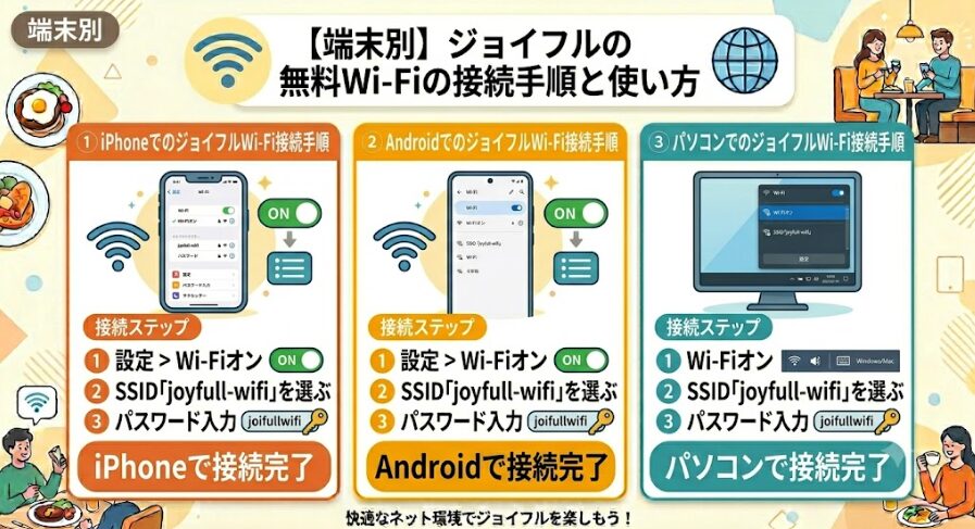 ジョイフル　Wi-Fi　繋がらない