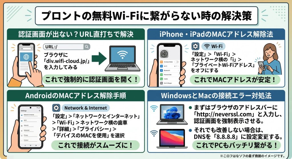 プロント Wi-Fi 繋がらない