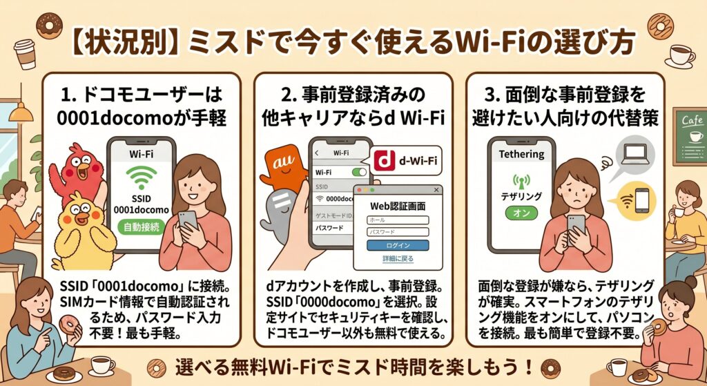 ミスド Wi-Fi 繋がらない