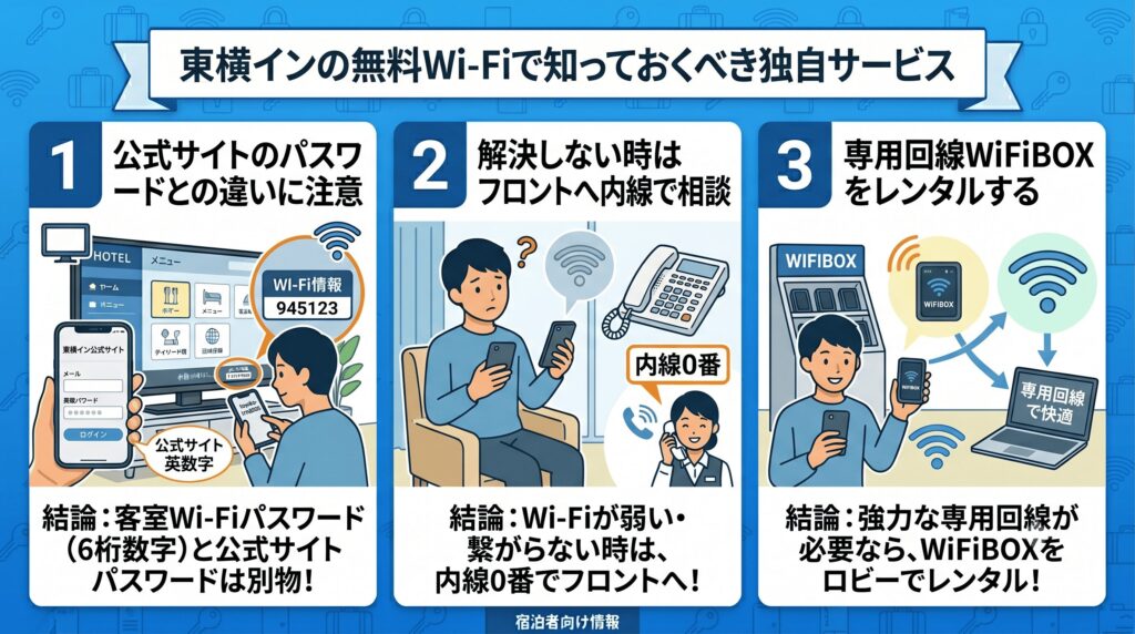 東横イン Wi-Fi パスワード