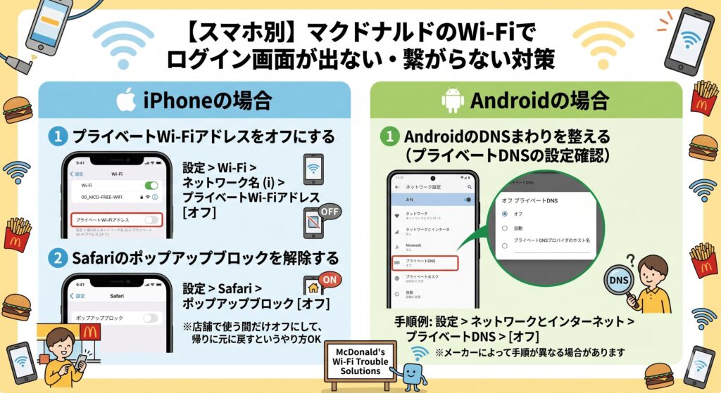 マクドナルド Wi-Fi 繋がらない
