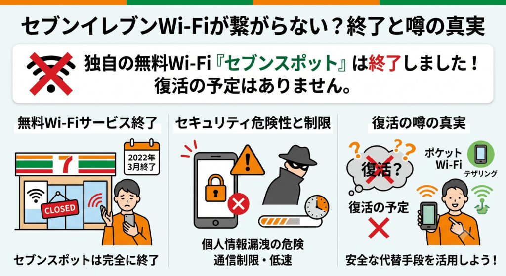 セブンイレブン Wi-Fi 繋がらない