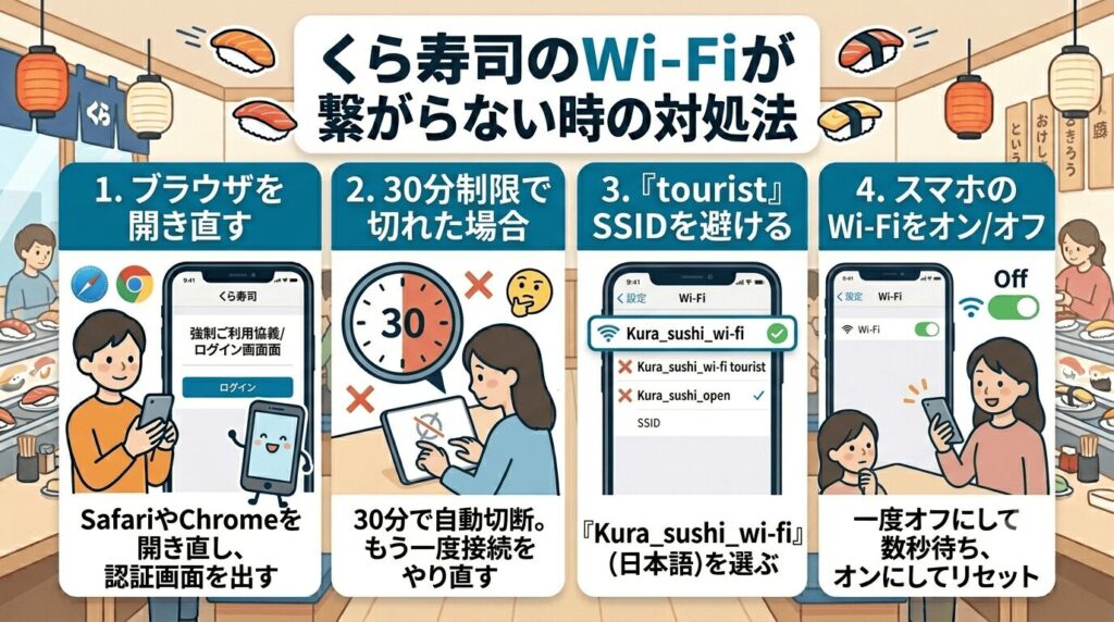 くら寿司 Wi-Fi 繋がらない