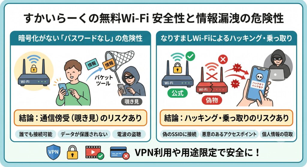 すかいらーく Wi-Fi 安全性