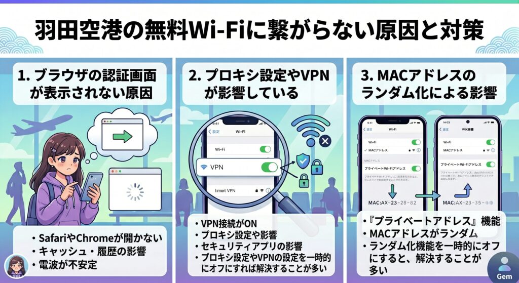 羽田空港 Wi-Fi 繋がらない