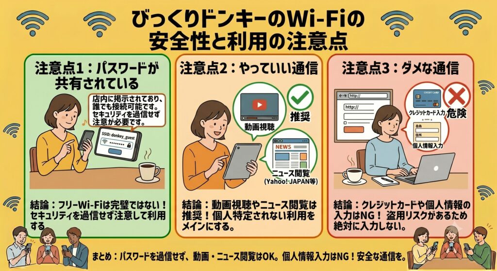 びっくりドンキー Wi-Fi 安全性