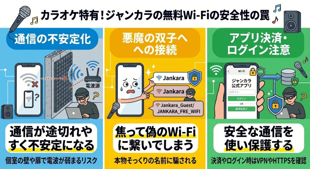 ジャンカラ　Wi-Fi　安全性