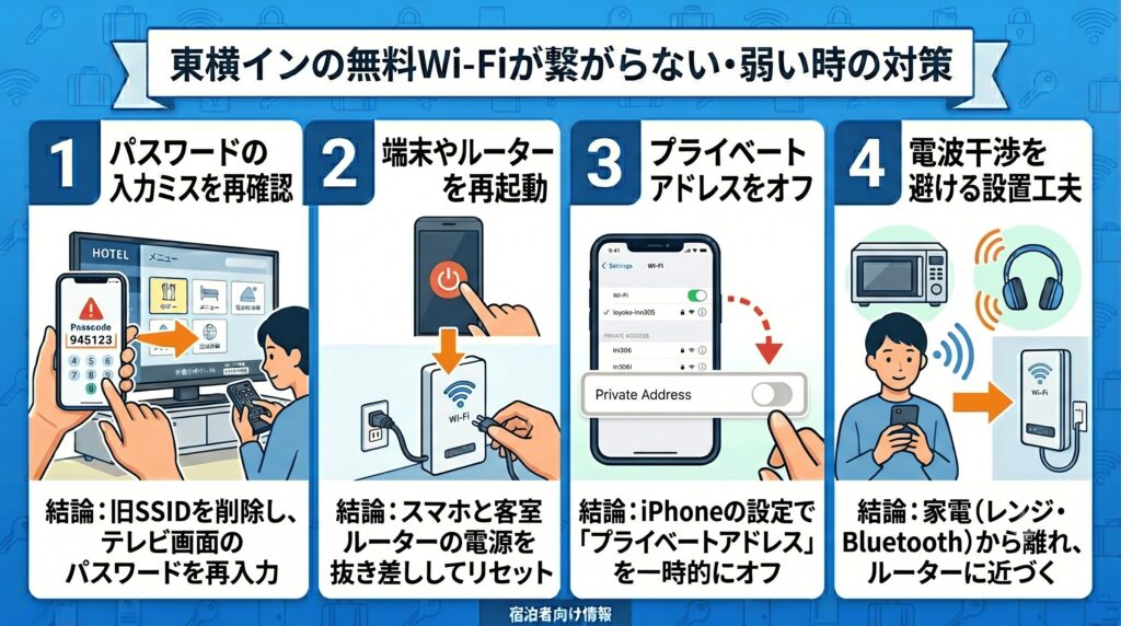 東横イン Wi-Fi 繋がらない
