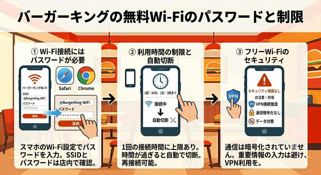 バーガーキング Wi-Fi パスワード