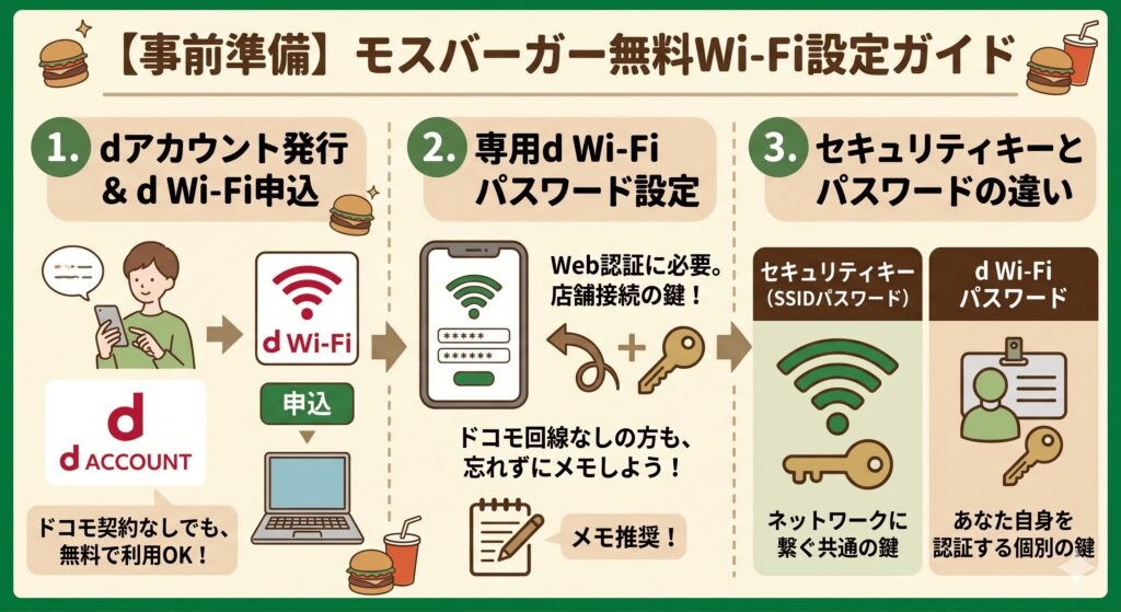 モスバーガー Wi-Fi 繋ぎ方
