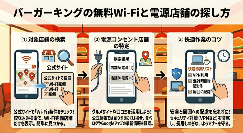 バーガーキング Wi-Fi 使い方