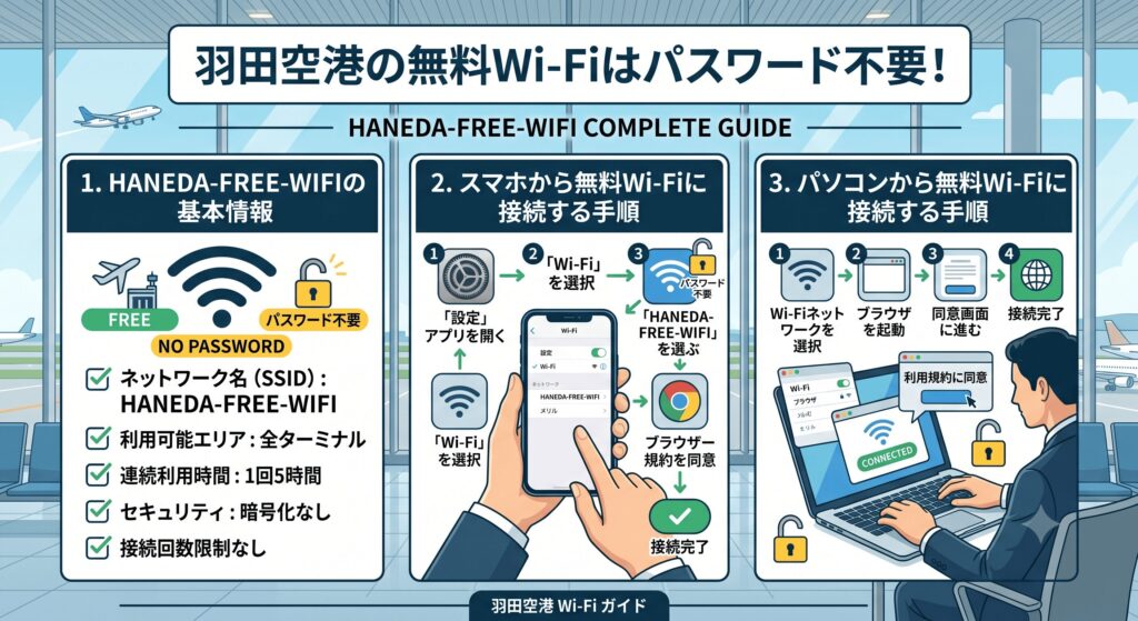 羽田空港 Wi-Fi パスワード