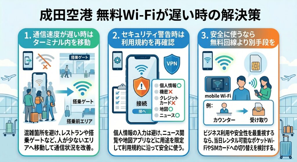 成田空港 Wi-Fi 遅い