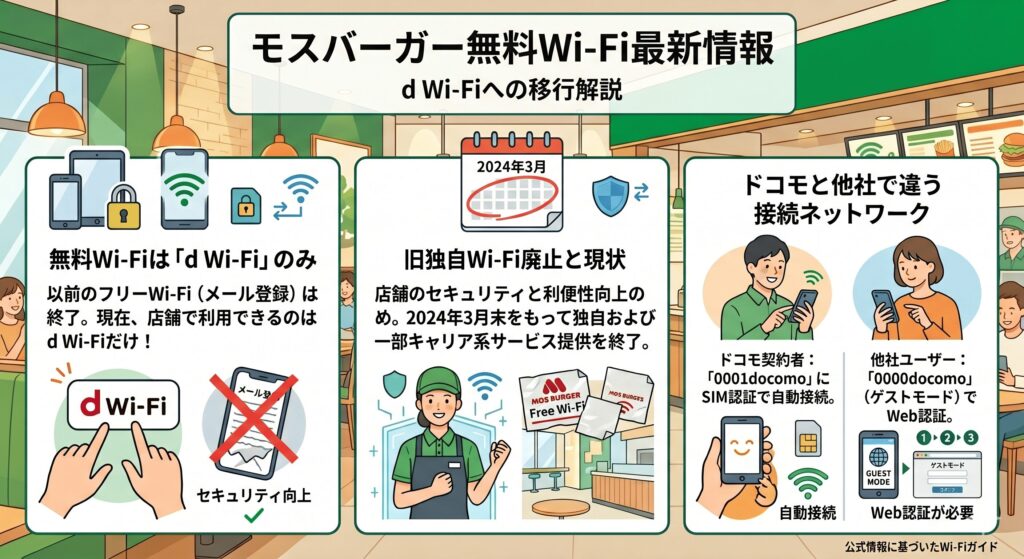 モスバーガー Wi-Fi 繋がらない
