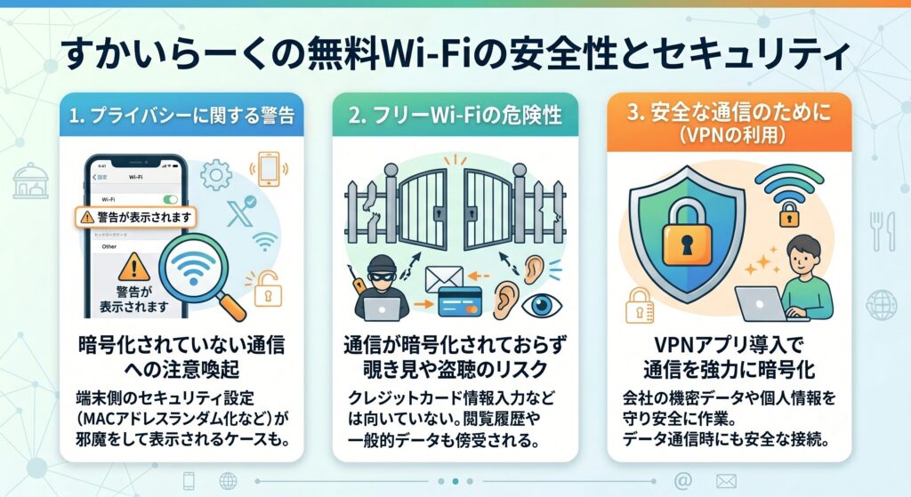すかいらーく Wi-Fi 安全性
