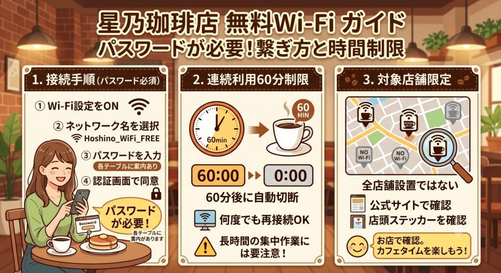 星乃珈琲店 Wi-Fi パスワード