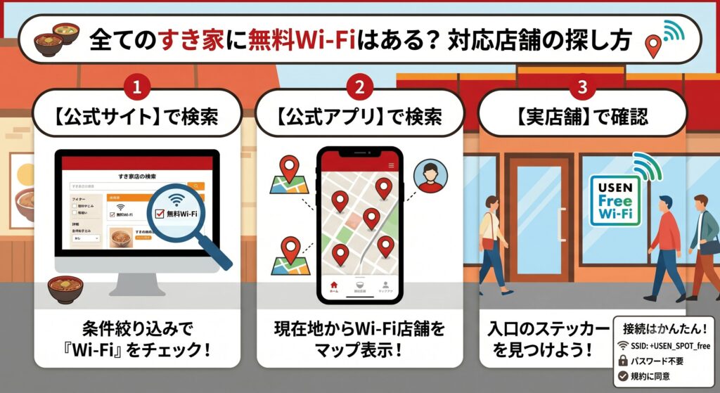 すき家 Wi-Fi ある