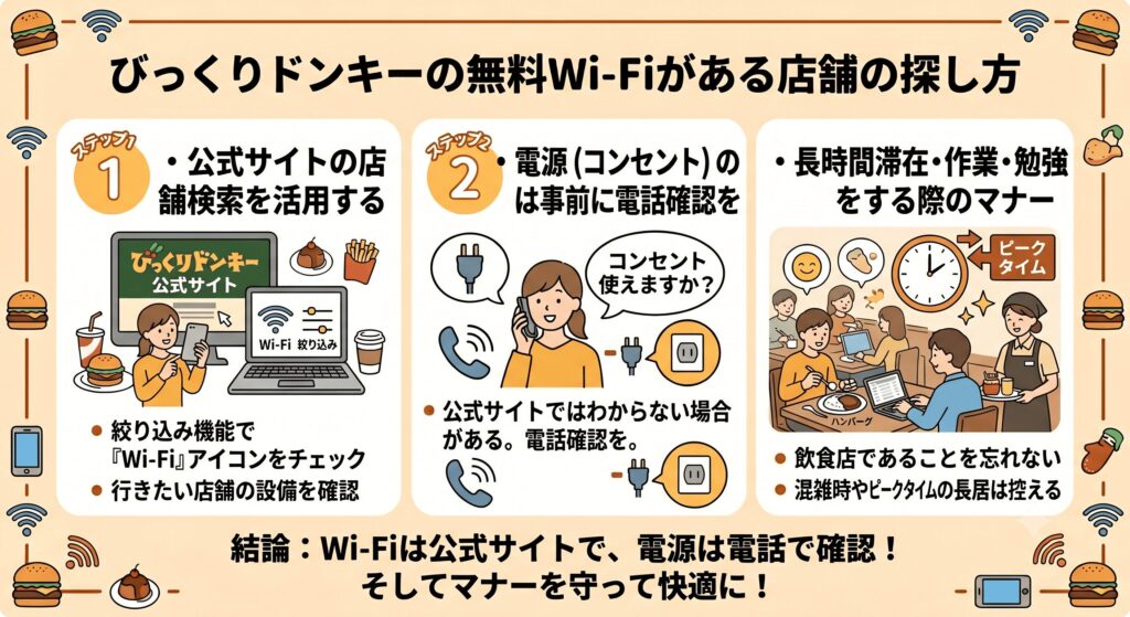 びっくりドンキー Wi-Fi ある