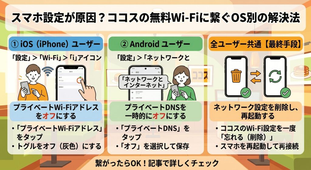 ココス Wi-Fi 繋がらない