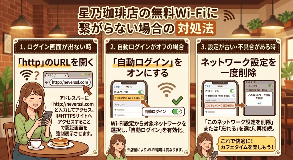 星乃珈琲店 Wi-Fi 繋がらない