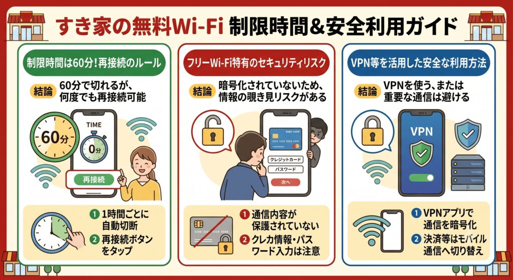 すき家 Wi-Fi 安全