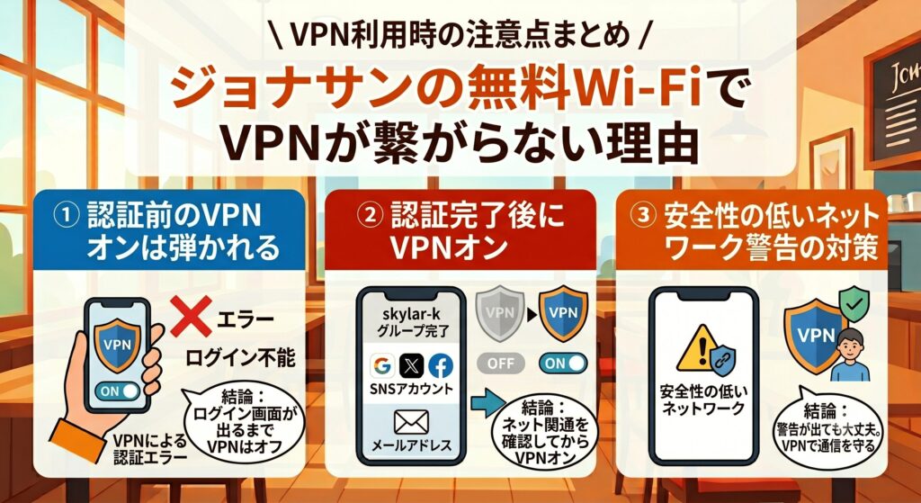 ジョナサン　Wi-Fi　繋がらない