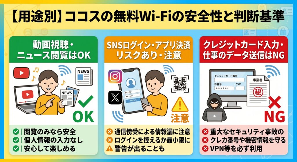 ココス Wi-Fi 安全性