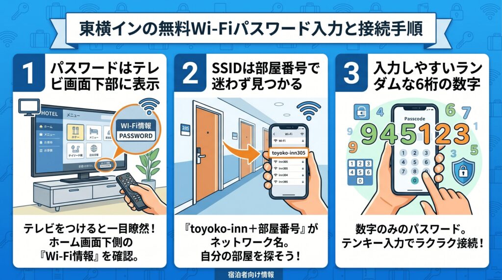 東横イン Wi-Fi パスワード
