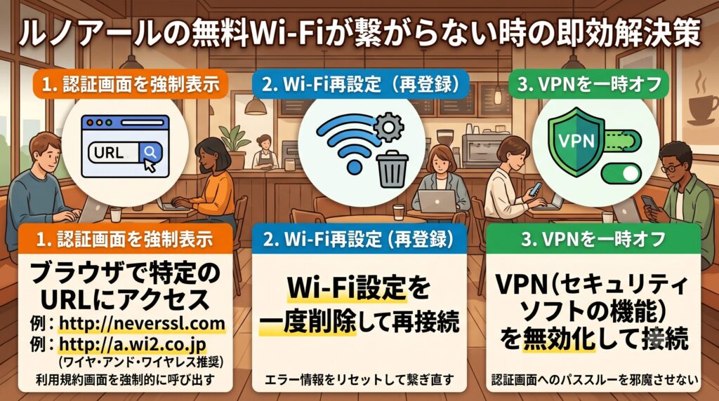 ルノアール Wi-Fi 繋がらない