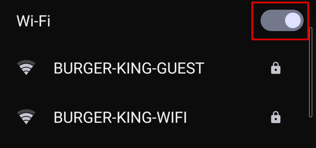 バーガーキング Wi-Fi 使い方